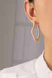 Irregular shape metal hoop earrings