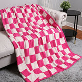 Luxe Soft Checkerboard Checker Throw Blanket