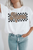 CHECKERED RETRO MAMA Graphic Tee