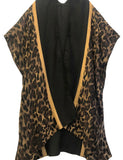 Leopard kimono swim cover up